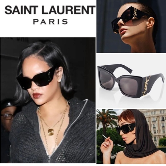Authentic Saint Laurent SL M119 BLAZE cat eye Sunglasses with gold YSL emblem - Picture 12 of 16